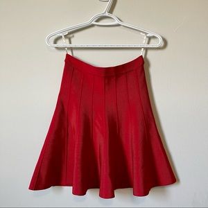Authentic Herve Leger Sabine Red Skirt